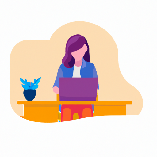 flat art illustration of a content marketer