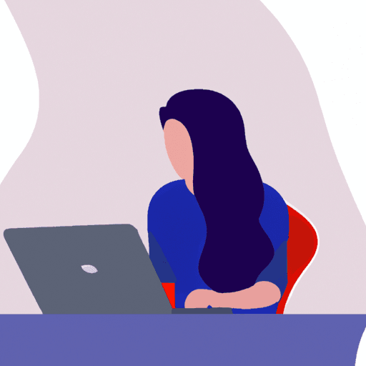 flat art illustration of a content marketer