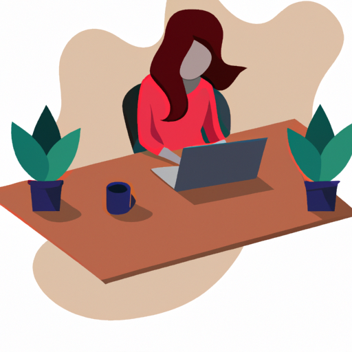 flat art illustration of a content marketer