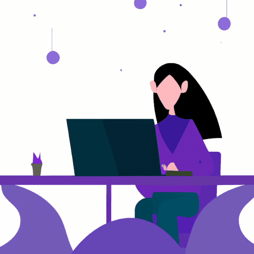 flat art illustration of a content marketer